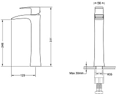 Timo Смеситель для раковины-чаши Lumi 4211/00F – фотография-2